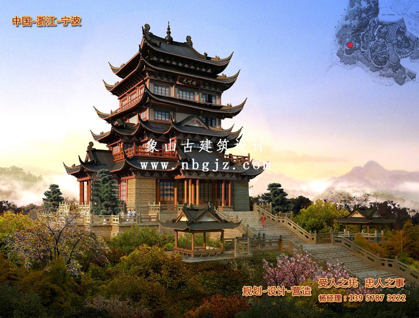 仿古建筑設計_重慶九鼎山公園天川閣 仿古建筑設計_重慶九鼎山公園天川閣